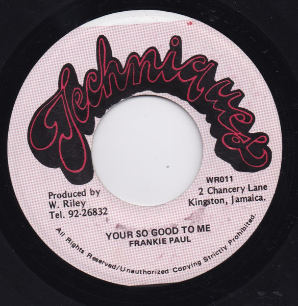 You Are So Good To Me by Frankie Paul