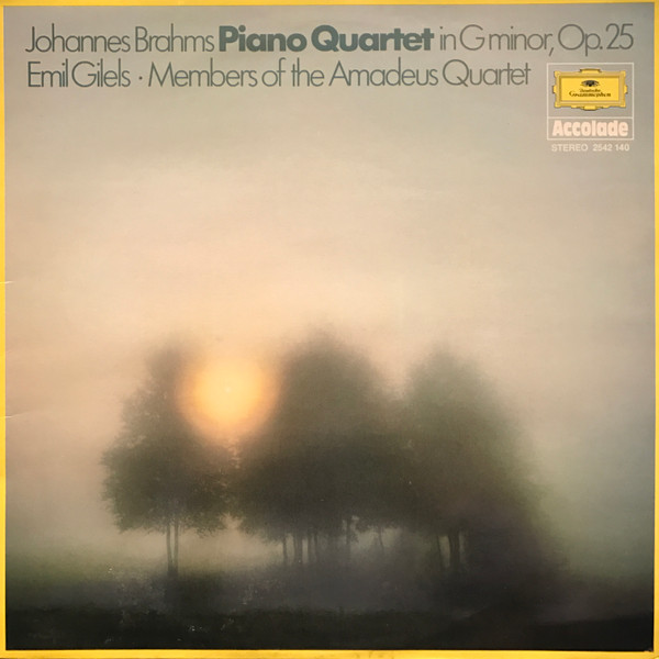 Klavierquartett G-moll Op. 25 = Piano Quartet in G Minor, Op. 25 by Johannes Brahms