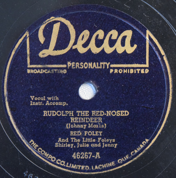 Frosty The Snow Man / Rudolph The Red-Nosed Reindeer by Red Foley And The Little Foleys Shirley, Julie And Jenny