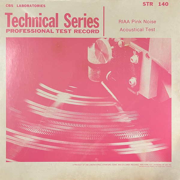 Professional Test Record - RIAA Pink Noise Acoustical Test by CBS Laboratories