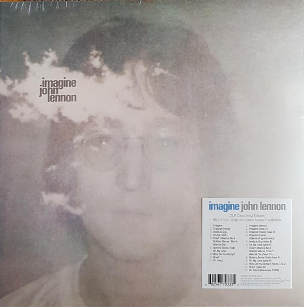 Imagine by John Lennon physical vinyl pressing cover artwork on VinVibe