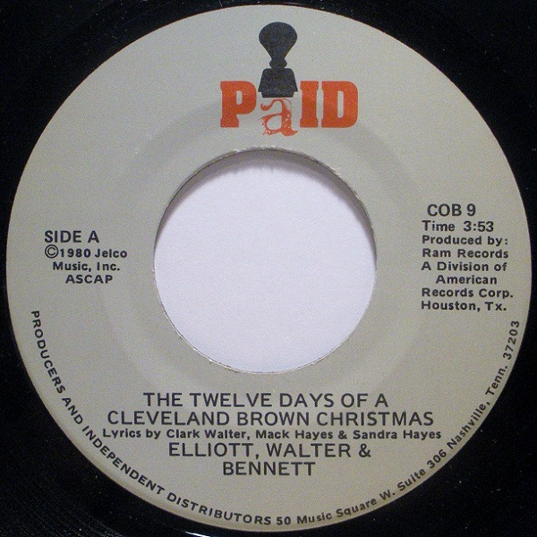 The Twelve Days Of A Cleveland Brown Christmas by Elliott, Walter &amp; Bennett