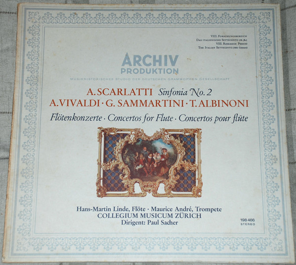 Sinfonia No. 2 / Flötenkonzerte = Concertos For Flute = Concertos Pour Flûte by Alessandro Scarlatti