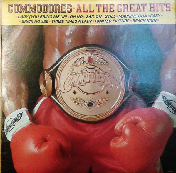 All The Great Hits by Commodores physical vinyl pressing cover artwork on VinVibe