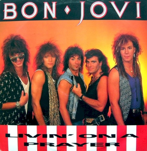 Livin' On A Prayer by Bon Jovi physical vinyl pressing cover artwork on VinVibe