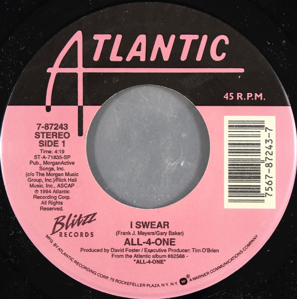 I Swear by All-4-One physical vinyl pressing cover artwork on VinVibe